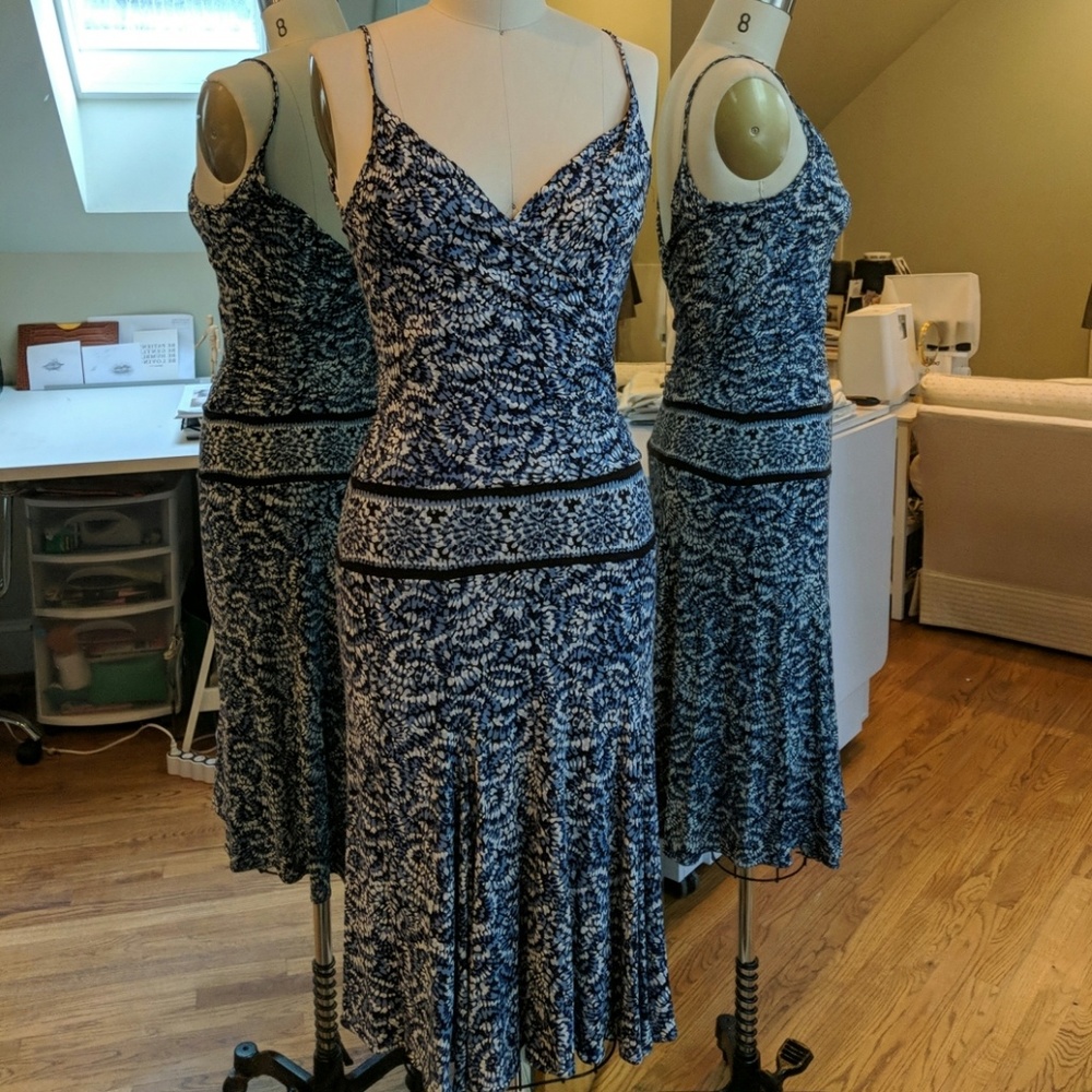 BCBG Faux Wrap Jersey Dress